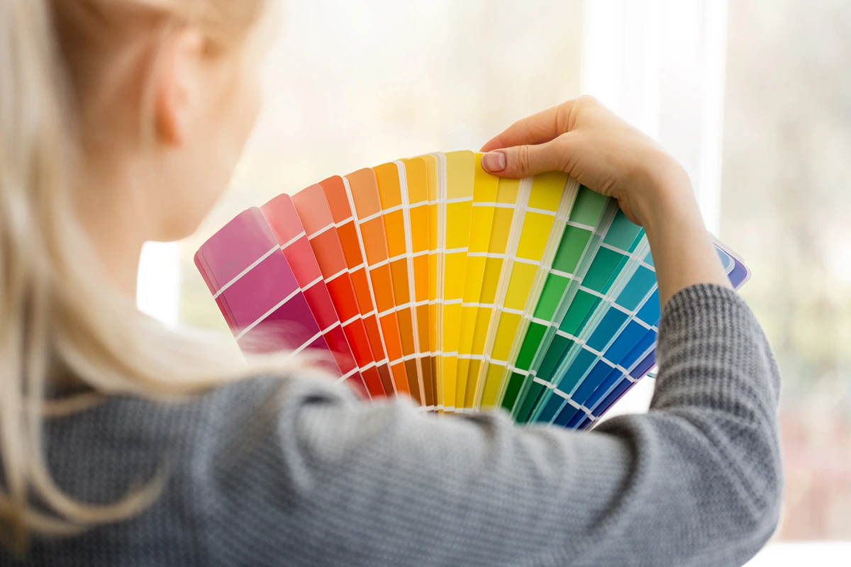 Women using color picker. Choosing Colors Blog Post Featured Image